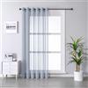 MRTREES Tende per Salotto Eleganti Grigie Moderne, Tenda Trasparente Interno per Finestra, Camera da Letto e Soggiorno, Decorativa ed Elegante, 140x350 CM, 1 Pezzo con Occhielli