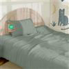Dreamzie Set biancheria da letto per bambini 135x100 cm + 1 federa 40x60 cm | 100% Cotone · Copripiumino in garza di cotone · Certificato Oeko-TEX - Colore Grigio Blu
