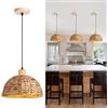 Schindora Boho Lampadario Camera Da Letto,30Cm Giacinto D'acqua Lampadario Soggiorno Tessuto A Mano E27 Vintage Lampadario Cucina Per Cameretta Salotto Comodino