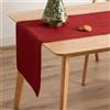 GAMUSI Runner da tavola Natale liscio filo dorato tavolo da pranzo cucina decorazione natalizia 45 x 135 cm colore rosso