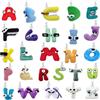 wiztex Set di Portachiavi Alpha Bet Lore - Lettere di Apprendimento Portatili Plush - Cartoni Animati Educational Keycahin Letters (26 Pezzi)
