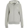 Emporio Armani Felpa Donna Iconic Spugna con Cappuccio Zip Tuta Grigio M, Grigio, M