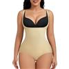 KUMAYES Shapewear Donna Body Snellente Contenitivo Donna Modellante Intimo Regolabile Invisibile Senza Soluzione di continuità(Nero,XS-S)