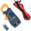 Electraline 59008 Multimetro digitale elettrico con pinza amperometrica portatile, 2000 conteggi conta tensione, Misura corrente, tensione, resistenza