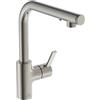 Ideal Standard - Gusto iMX Miscelatore cucina, Bocca alta tonda a L, con dispenser di sapone integrato, bocca girevole a 360°, facile da installare con fissaggio EasyFix+, Silver Storm