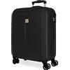 ROLL ROAD Cambogia Valigia da cabina nera 40 x 55 x 20 cm Rigida ABS Chiusura a combinazione laterale 37 L 2,78 kg 4 ruote doppie equipaggiamento a mano