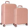 Pepe Jeans Highlight - Set di valigie, 48 x 70 x 28 cm, Rosa, 48x70x28 cms, Set di valigie