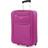 ITACA - Valigia 55x40x20 Trolley Bagaglio a Mano. Valigie per i Tuoi Viaggi in Cabina. Trolley Bagaglio a Mano. Materiale EVA Polyester Resistente e Super Leggero, Fucsia