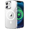 Cover Magnetica per iPhone 12/12 Pro con Cavalletto Compatibile con MagSafe Custodia con Supporto, Protezione Antiurto di Livello Militare Cellulare Case Traslucido Opaco Retro, Blu