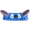 Disney - Fascia Trucco Stitch in Morbido Tessuto | Headband per Skincare, Make Up e Detersione Viso | Accessori Donna e Ragazza con Orecchie 3D | Licenza ufficiale [3235 Blu 3D]