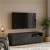 Dmora - Mobile porta TV Nino, Credenza bassa da soggiorno a 2 ante, Base porta televisione, 100% Made in Italy, cm 150x43h46, Ardesia