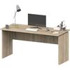 Muebles Pitarch | Tavolo da ufficio, grande scrivania da studio, tavolo per computer, rovere Cambrian, 76x155x68cm (altezza x larghezza x profondità) moderno, modello Rivoli