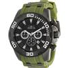 Invicta Pro Diver Orologio da Uomo in acciaio inossidabile con movimento Quarzo - 50mm, Nero/Verde