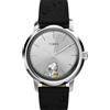 Timex Peanuts x Marlin Saxophonist Automatic TW2W68800 - Orologio da uomo da 40 mm, cinturino in pelle nera con quadrante argentato e cassa in acciaio inox