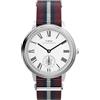 Timex Waterbury Metropolitan Sub-Second TW2Y27600 - Orologio da uomo da 39 mm, cinturino in tessuto con quadrante argentato e cassa in acciaio inox