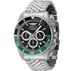 Invicta Pro Diver Orologio da Uomo in acciaio inossidabile con movimento Quarzo - 43mm, Argento/Verde/Nero