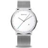 BERING Unisex Analogico Quarzo Classic Orologio con Cinturino in Acciaio inossidabile Cinturino e Vetro zaffiro 11139-004