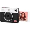 KODAK Mini Shot 3 Retro 4PASS 2-in-1 Fotocamera Istantanea & Stampante Fotografica (7.6x7.6cm) + 8 Fogli, Bianco