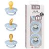 BIBS COLLEZIONE COLOR TRYIT: 3 Ciucci per le esigenze uniche del tuo bambino, a forma di ciliegia, tettarelle simmetriche e ortodontiche, gomma naturale/lattice, 0+ mesi (confezione da 4), Baby Blue