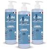Dodie, Confezione da 3, gel Detergenti 3 in 1 (3 X 500 Ml), Detergente Viso, Corpo e Capelli, 92% di Ingredienti di Origine Naturale, Ipoallergenico, dalla Nascita