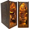 Does not apply DIY Book Nook Kit per Casa Delle Bambole Fai Da Te in Miniatura Kit Di Costruzio