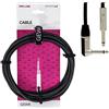 GEWA Cavo per strumenti Mono Pro Line 3 m, nero, jack mono da 6,3 mm - jack angolare mono da 6,3 mm, 190520