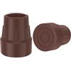 supregear Set da 2 Puntali in Gomma, 25 mm Sostituti Universali Antiscivolo per Stampelle, Bastoni, Deambulatore, WC, Sedie da Doccia e Panche da Bagno, Marrone