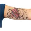 Linphelle Copri Picc in Microfibra - Fascia Copri Picc Braccio in Tessuto Traspirante e di Design, Manicotto Braccio Ideale per PICC, Glucometro, Tatuaggio o Ferite, Rosa Colorata, Taglia 3
