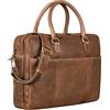 STILORD "Drake" Borsa Tracolla Porta PC Pelle Borsa Lavoro da Uomo e Donna Stile Vintage Ventiquattrore in Cuoio Portadocumenti per Trolley Colore:mocca - marrone scuro