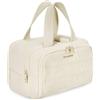 BAGSMART Beauty case da viaggio per donna, grande, ad apertura ampia, borsa da viaggio per donne, beauty case cosmetico, organizer per trucco con manico per accessori, essenziali, articoli da toeletta