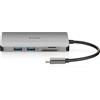D-Link DUB-M810 Hub USB di Tipo C 8 in 1, con HDMI 4K e 1080 p, 2 Porte USB 3.0 e USB 2.0, Lettore di Schede SD e MicroSD, Porta Rete RJ45 1 Gbps, Un USB C di Ricarica fino a 100 W