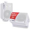 Pyle Cassa Mini a 3 Vie Impermeabile per Esterni, Altoparlante Coppia 8,89 Centimetri, 200 Watt Grado Marino, Resistente Intemperie, Griglia in ABS, Casa, Barca, ai Bordi della Piscina, Patio