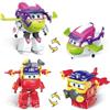 Super Wings transformable toys 2PCS Curie & Runi, 2 in 1 figure d'azione, giocattoli robot 12,7 cm di altezza, giocattoli aeronautici trasformabili per bambini e bambine di età superiore ai 3 anni