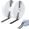 Cable Matters 400 pezzi (200 coppie) di punti autoadesivi in velcro, diametro 19 mm, punti di fissaggio rotondi per lavori manuali, aule scolastiche, uffici, organizzazione domestica, neri