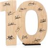 CONTRAXT Biglietto Auguri 10 Anni legno. Idee regalo Biglietti Auguri donna uomo festa addobbi gadget 10 Anni decorazioni Compleanno Bomboniere Happy Birthday 10 anni (10)