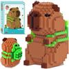 KOVSGQ Capybara, kit da costruzione con animali per bambini, con minifigure e supporto, set di decorazioni per la casa, idea regalo, regalo di compleanno (Zaino tartaruga Capibara)