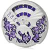 DNDND Dungeons and Dragons - Set di dadi 7 in 1 per roulette, in metallo, con splendida confezione regalo, per giochi da tavolo e giochi da tavolo (argento con viola)