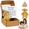 Vicloon Orsetto in Scatola, un Piccolo Orsetto Tascabile, Mini Orsacchiotti di Peluche Fatti a Mano in una Scatola con Biglietto Motivazionale, Regalo Positivo per Bambini e Amici (Brown)