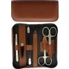 Tenartis Set Manicure 5 Pezzi in Vera Pelle con Cerniera - Tenartis 347 Made in Italy