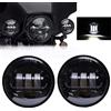 KEEPDSGN 4.5'' Fendinebbia a LED da per motociclette Luce di passaggio Lampadina ausiliaria Proiettore per moto Lampada da guida, 1 paio.