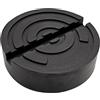 Mario10 Pad Universale rotondo per martinetto idraulico per carrelli idraulici, protezione per binari in gomma, protezione per saldature da pizzico 105 x 30 mm. (1 confezione), cuscinetto in gomma