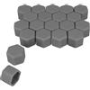 kwmobile 20x Copribulloni Compatibile con Dadi delle Ruote da 19 mm - Set 20 coperture bulloni Ruota Auto - Copricerchi in Grigio