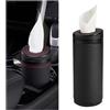 Adunsiaoto Fazzoletti Portabicchieri Auto, Universali Scatola Tubi Fazzoletti Auto, Portatovaglioli Multifunzione per Fazzolettis Auto, Dispenser Fazzoletti in Pelle Autos, Autos Accessori(Nero)