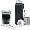 NERTHUS FIH 1594 - Kit opaco con bicchiere a doppia parete in acciaio inox da 250 ml + due lampadine pipe opache con spazzola detergente + Thermos acciaio inox 500 ml