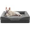 FURTIME - Cuccia Ortopedica Per Cani Di Taglia Media, Mousse A Cellule Aperte A Memoria, Letto Per Cani Rimovibile, Lavabile E Antiscivolo, Cuscino Con Bordi Alti E Supporto Rinforzato