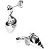 Purelei Orecchini Seafoam con ciondolo a forma di conchiglia - Gioielli marini in acciaio inossidabile in oro, argento o oro rosa - Combinabili con collana Seafoam o Oceanside - Lunghezza 23,5 mm