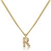 GD GOOD.designs Catena di lettere d'oro da donna I Collana placcata in oro 18 carati con iniziali in zirconi I Catena di lettere d'oro in acciaio inossidabile (R)