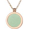 Morella Collana Donna 70 cm Acciaio Inossidabile Oro con Coins Moneta amuleto Ciondolo Chakra Rotondo 33 mm Gemma Pietra preziosa avventurino in Sacchetto di Velluto