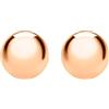 Carissima Orecchini a Perno con Sfera da 5 mm Lucida in Oro Rosa 9 ct