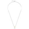 JEWELS BY LEONARDO Perlina 022629 - Collana con ciondolo in acciaio INOX sfaccettato e rondel con zirconi, lunghezza 70-75 cm, 70 cm, Acciaio inossidabile, Nessuna pietra preziosa